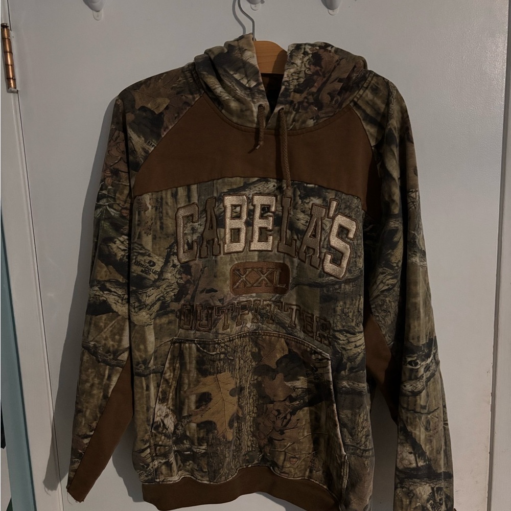 Cabela's Camouflage Pullover with Brown Details